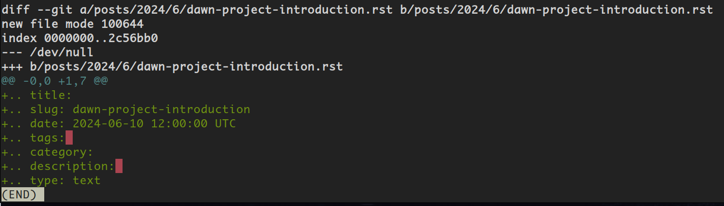 The first mention of Dawn project on this blog repository